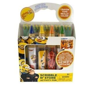 Despicable Me 3 Minions Scribble N' Store Children's Fun Activity Kit New
